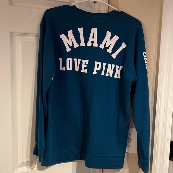 Victoria Secret PINK Miami sweatshirt- teal blue - Picture 4 of 5